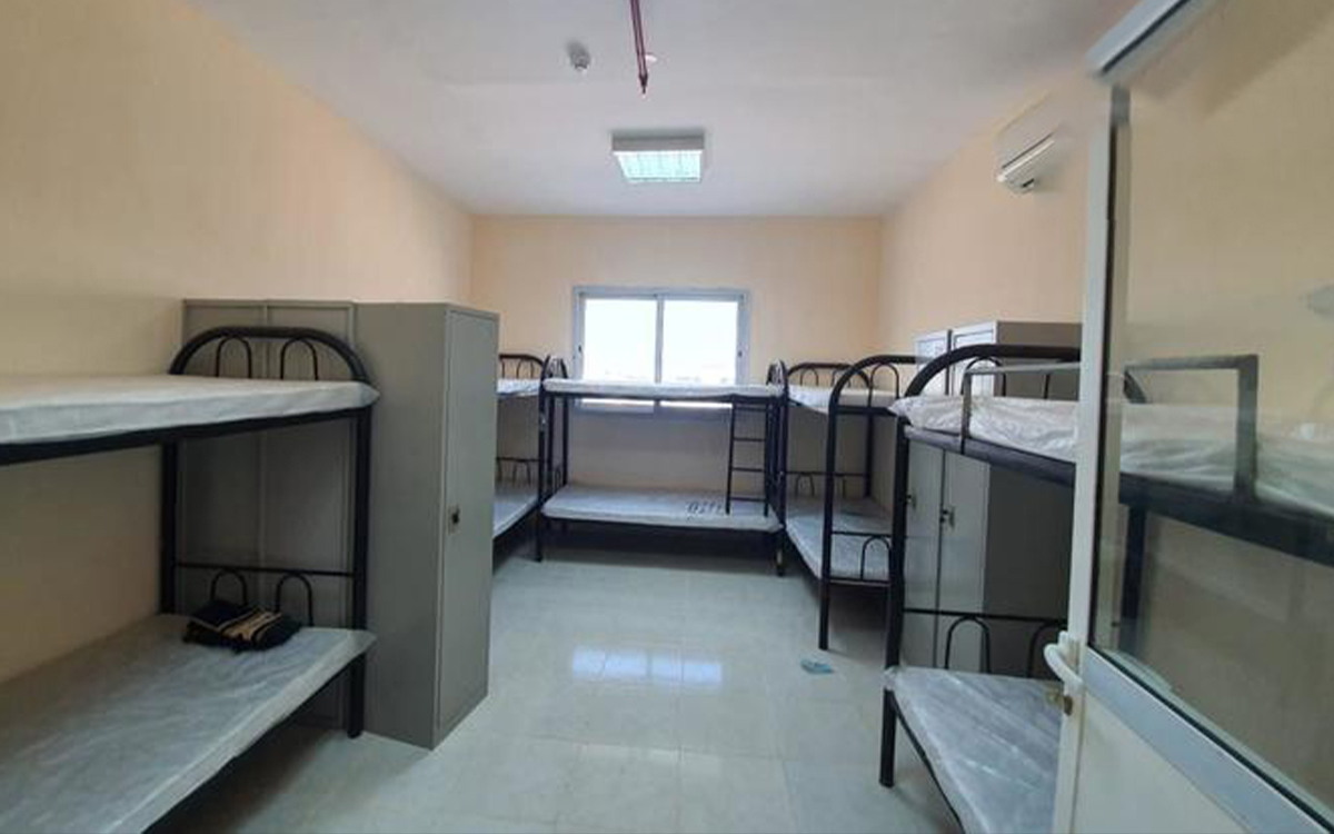 staff accommodation in al quoz , al quoz labour camp , sonapur camp